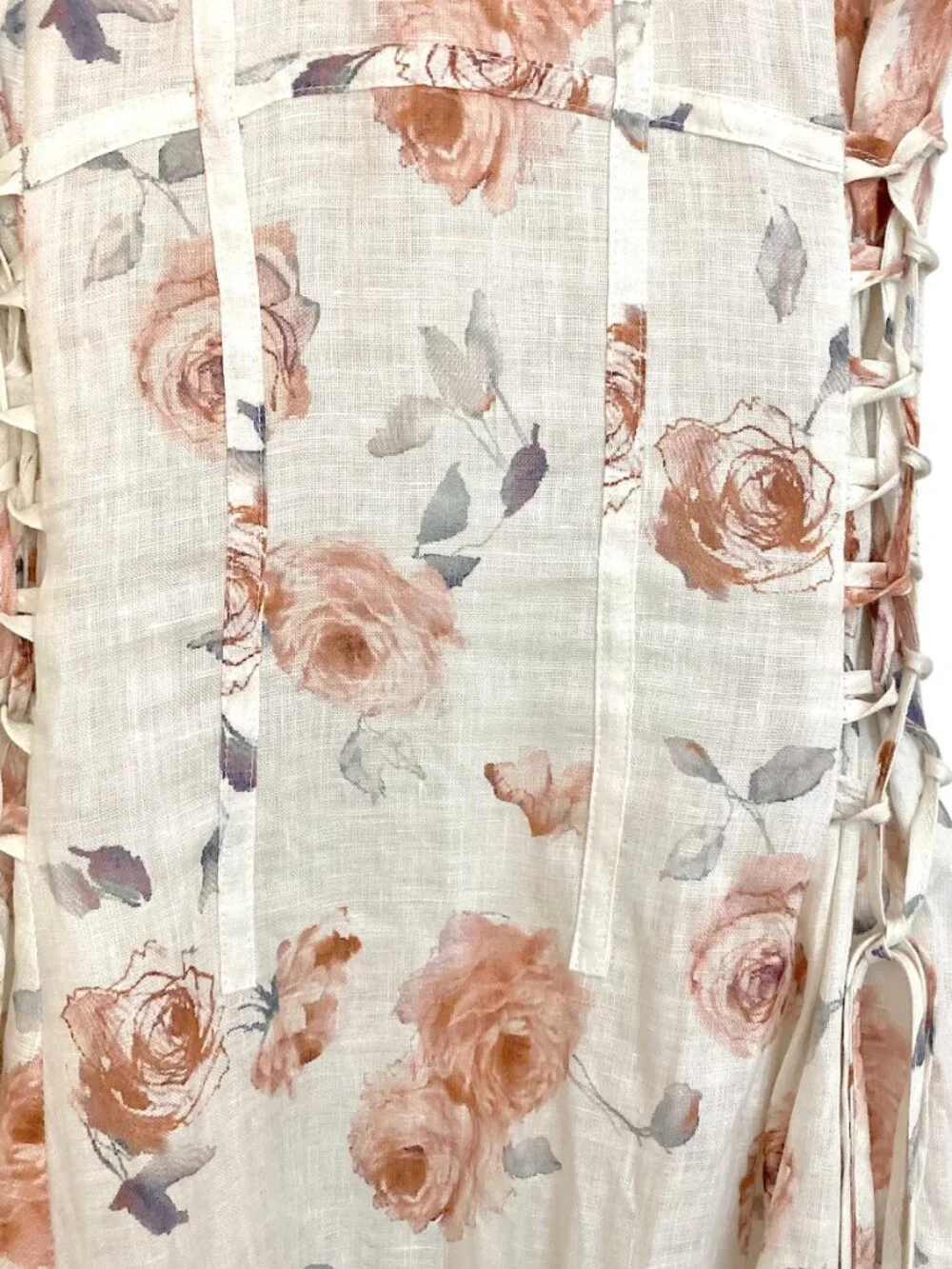 LINENNAIVE Comfort First Classy Always Cinderella Floral Linen Maxi Dress - Picture 7 of 12
